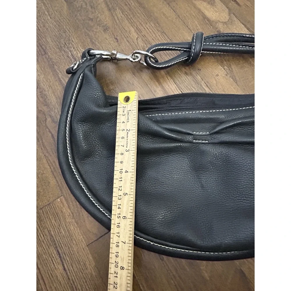 Fossil Harwell Crescent Black Bag ZB1916001 Y2K Shoulder Purse Medium Size